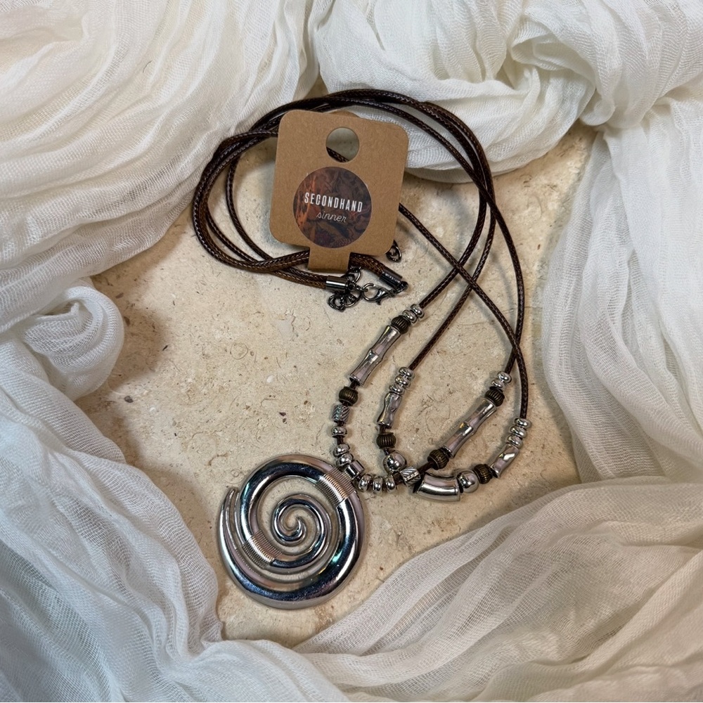 Boho fairycore witch | Spiral Amulet Necklace